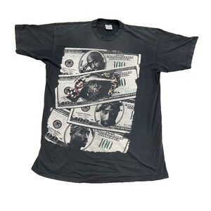 vintage Tupac Shirt mens 3xl Black 2000s y2k money Rap Big print